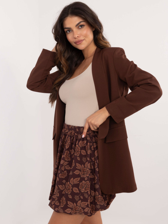 Brauner Blumen-Minirock