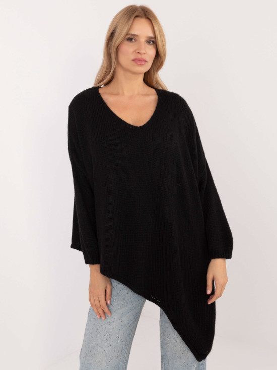 Eleganter schwarzer Pullover