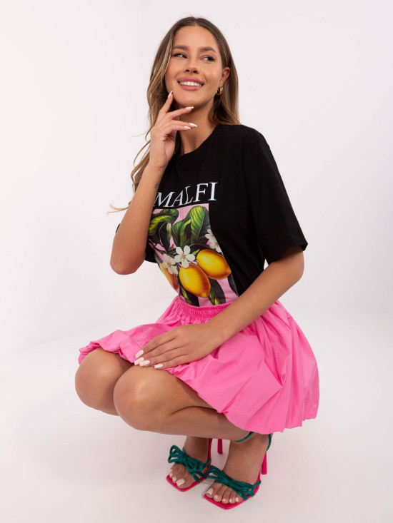 Stylisches schwarzes T-Shirt mit Druck