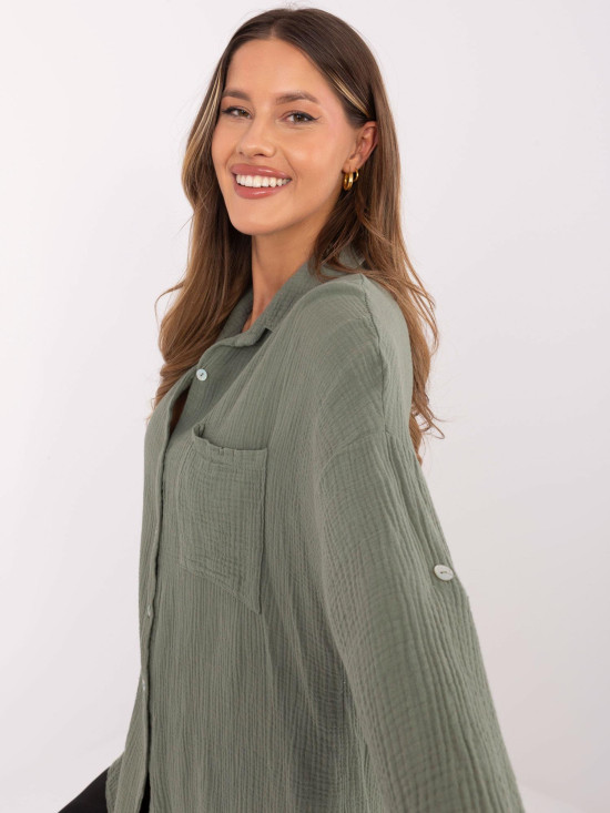Damenbluse in Khaki