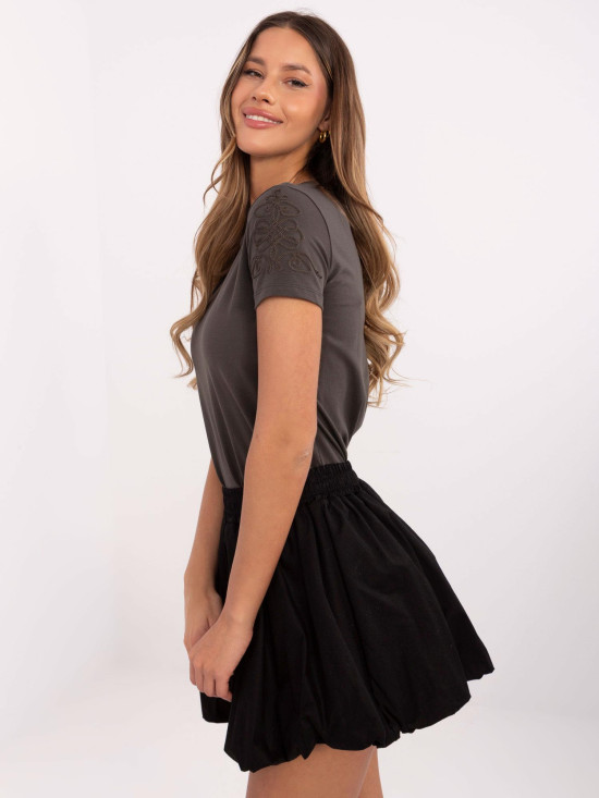 Khaki T-Shirt mit kurzen Ärmeln