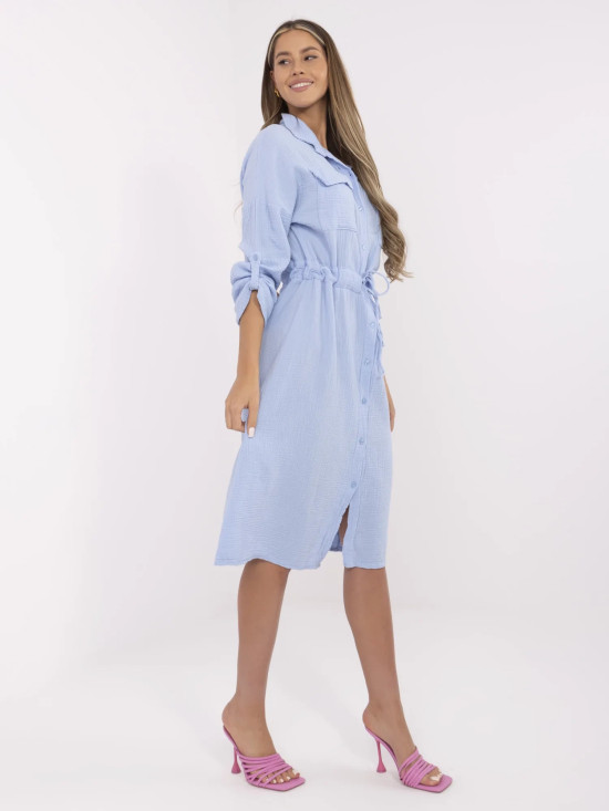 Sommerblusenkleid in hellblau