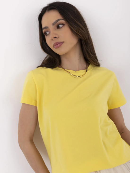 Gelbes T-Shirt mit kurzen Ärmeln