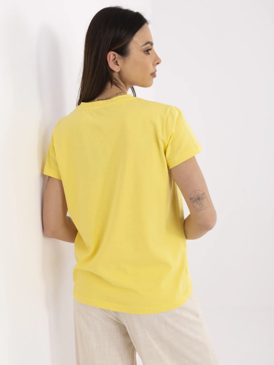 Gelbes T-Shirt mit kurzen Ärmeln