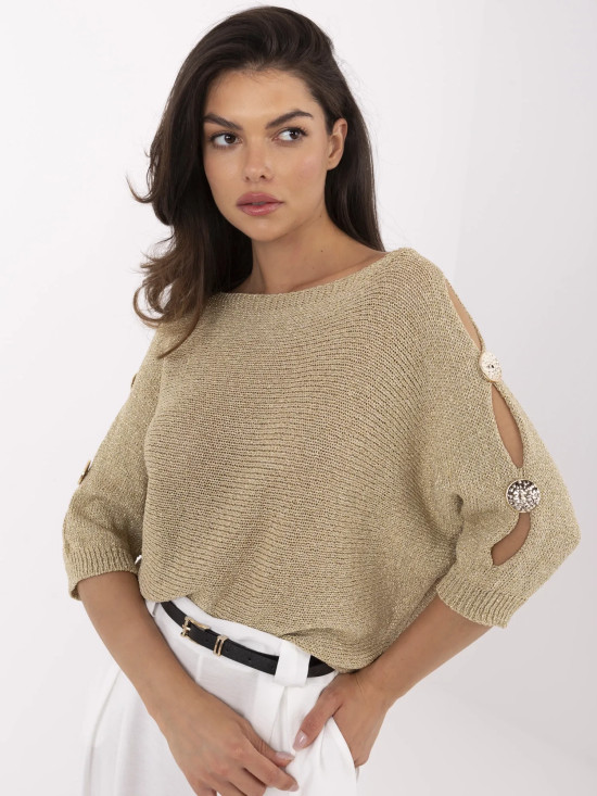 Eleganter goldener Pullover