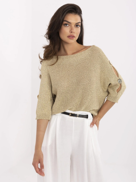 Eleganter goldener Pullover