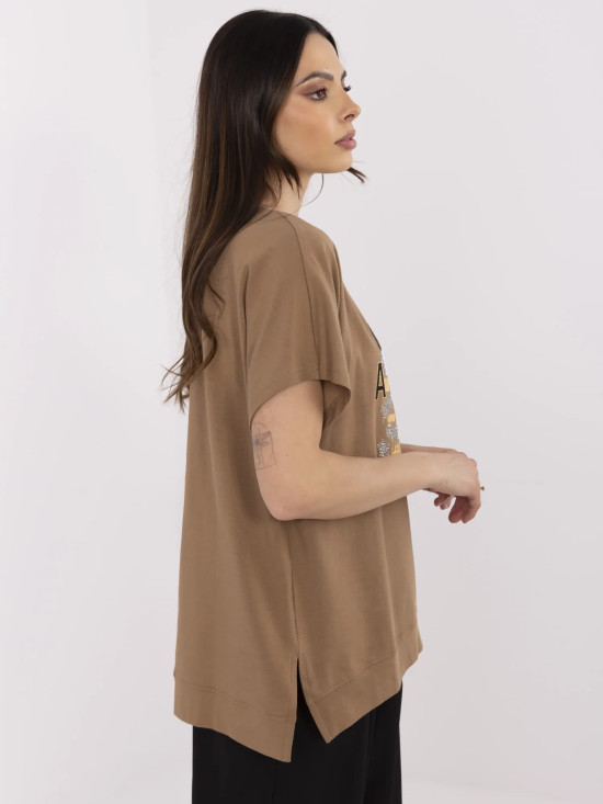 Stylische Bluse in hellem Braun
