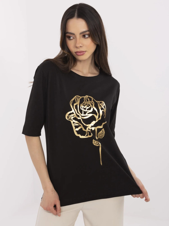 Stylische schwarze Bluse