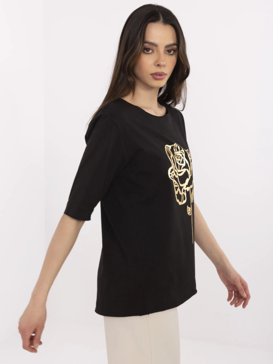 Stylische schwarze Bluse