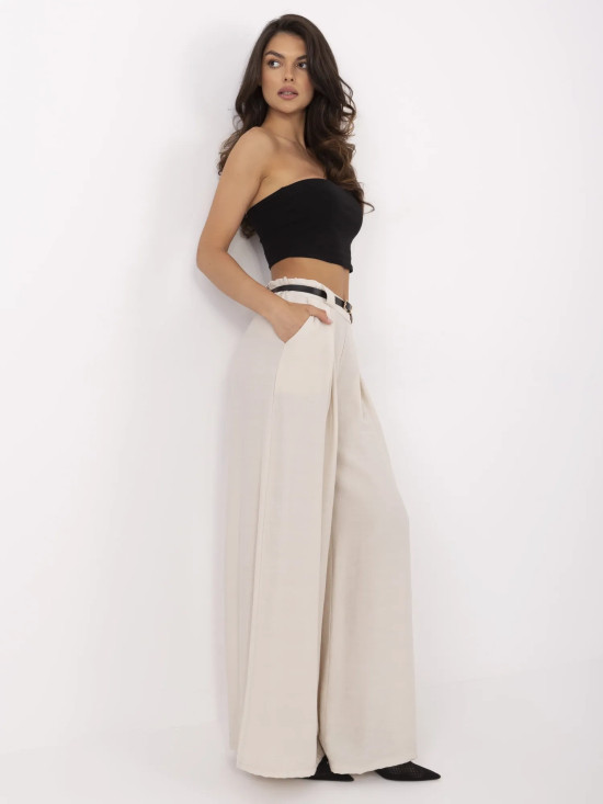 Beige Palazzo-Hosen