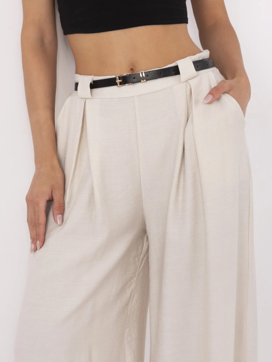 Beige Palazzo-Hosen