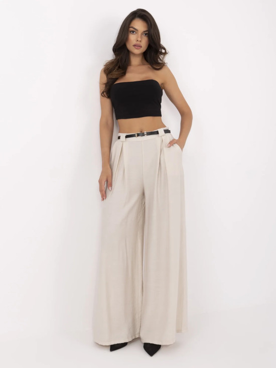 Beige Palazzo-Hosen