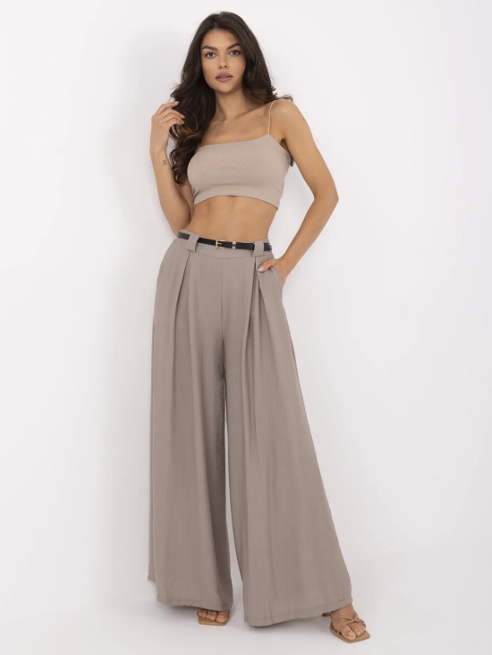 Beige Palazzo-Hosen