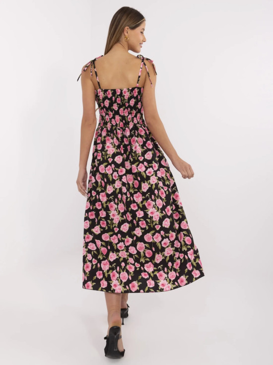 Blumen Midi Kleid mit Trägern