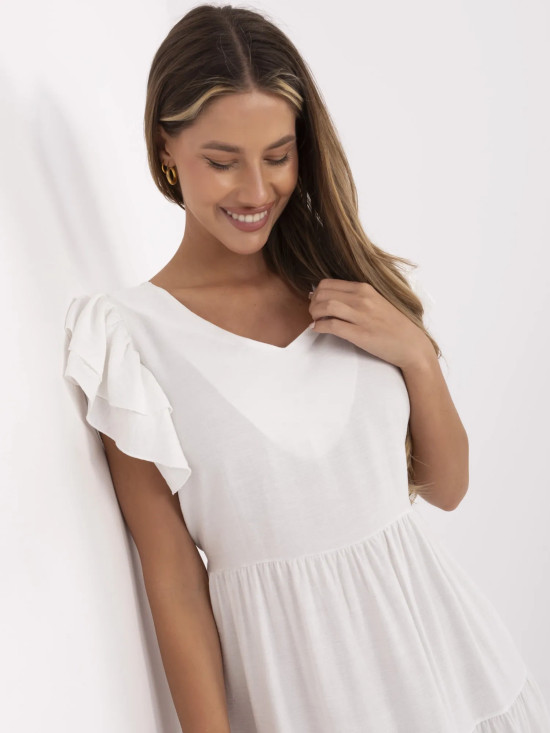 Elegantes Midi-Kleid mit Volants