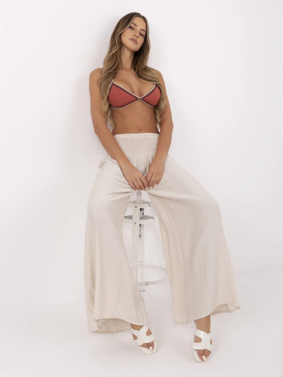 Beige Palazzo-Hosen