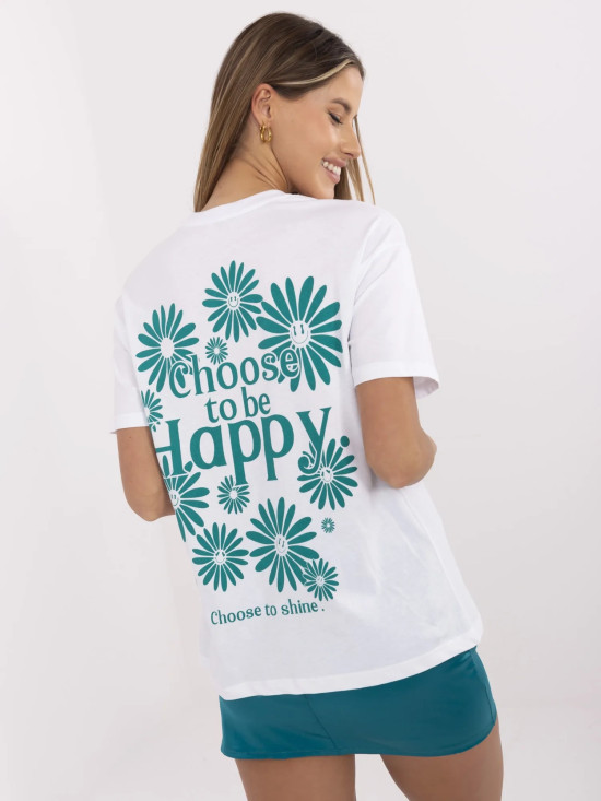 Weißes T-Shirt mit Druck