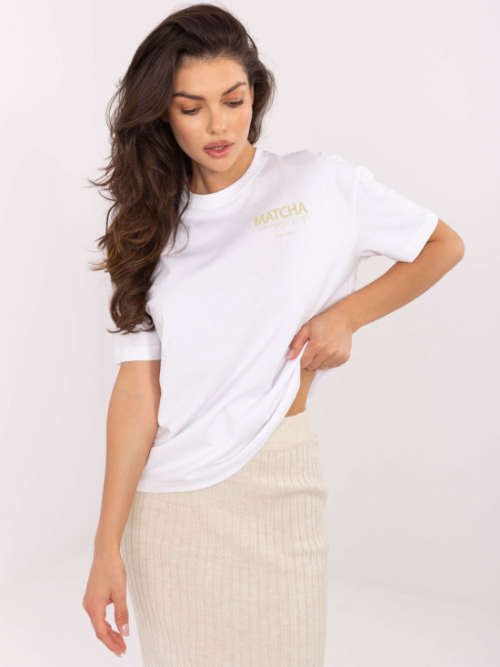 Weißes T-Shirt mit Druck