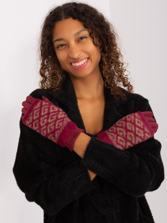 Stylische Handschuhe in Bordeaux