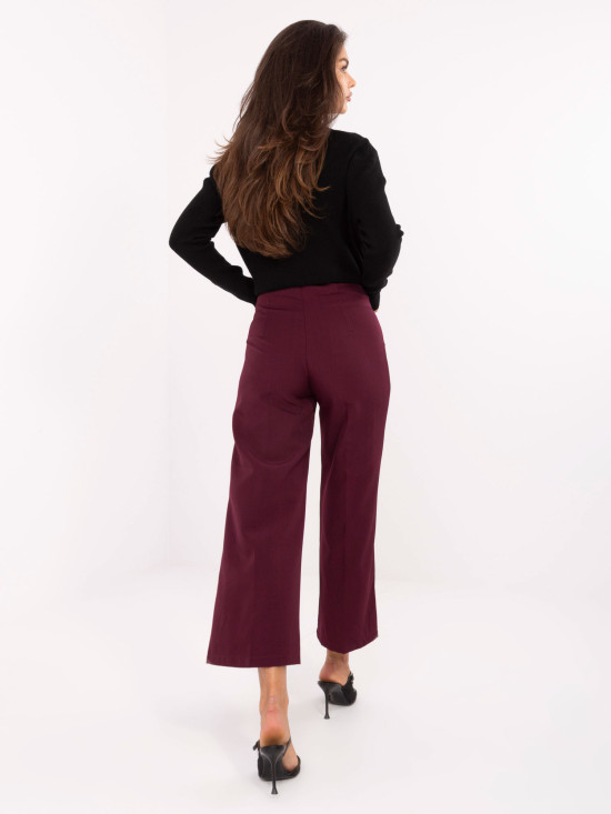 Elegante weite Hose in Bordeaux