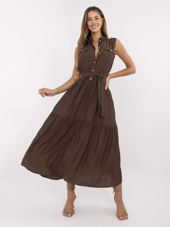 Elegantes Maxikleid mit Volants