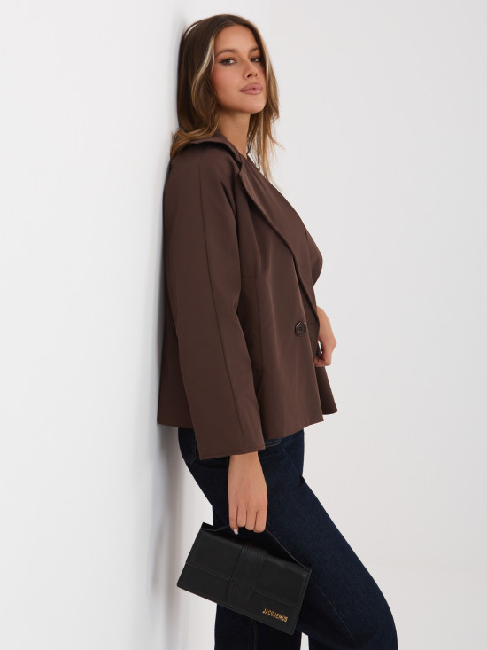 Kurzer Übergangsmantel mit Futter, braun