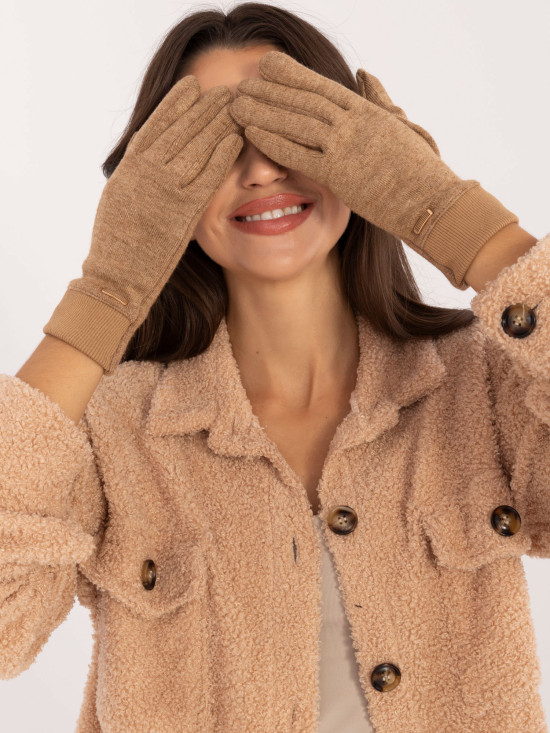 Braune Handschuhe mit Touch-Funktion