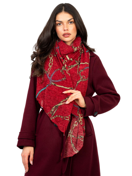 Rotes Tuch mit Print