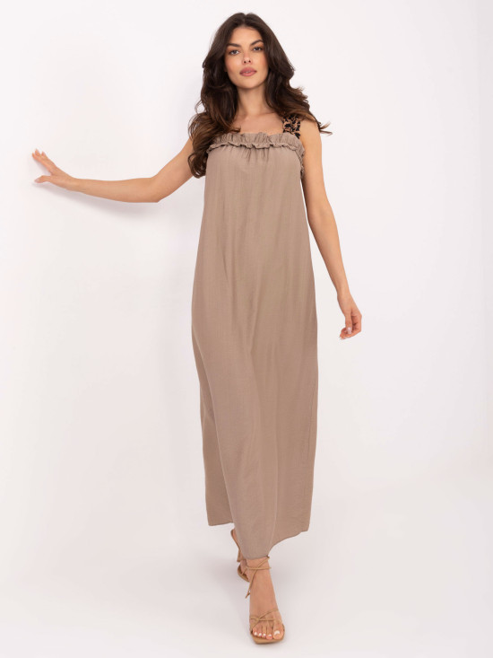 Maxikleid in Beige