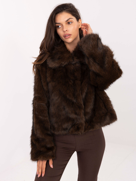 Elegante Winterjacke in Dunkelbraun