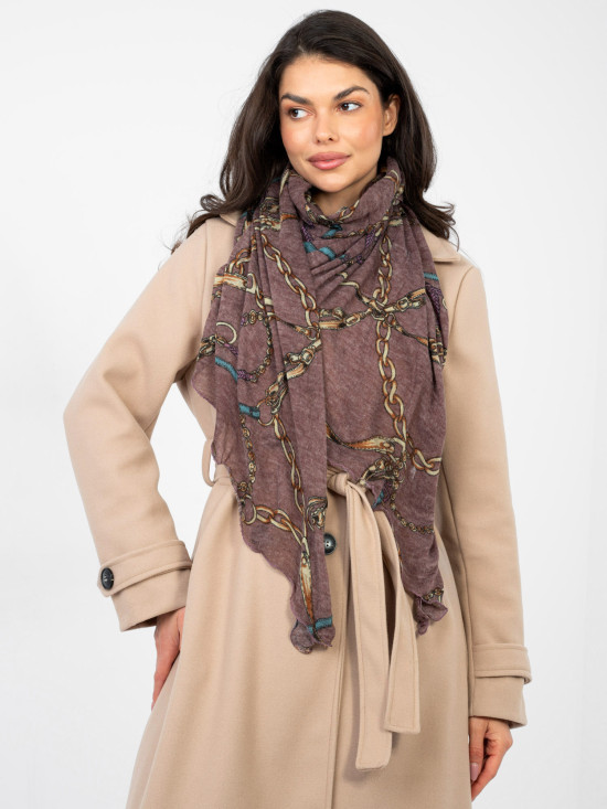 Lila Schal mit Print