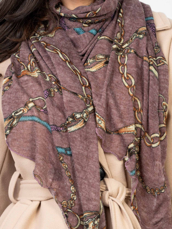 Lila Schal mit Print
