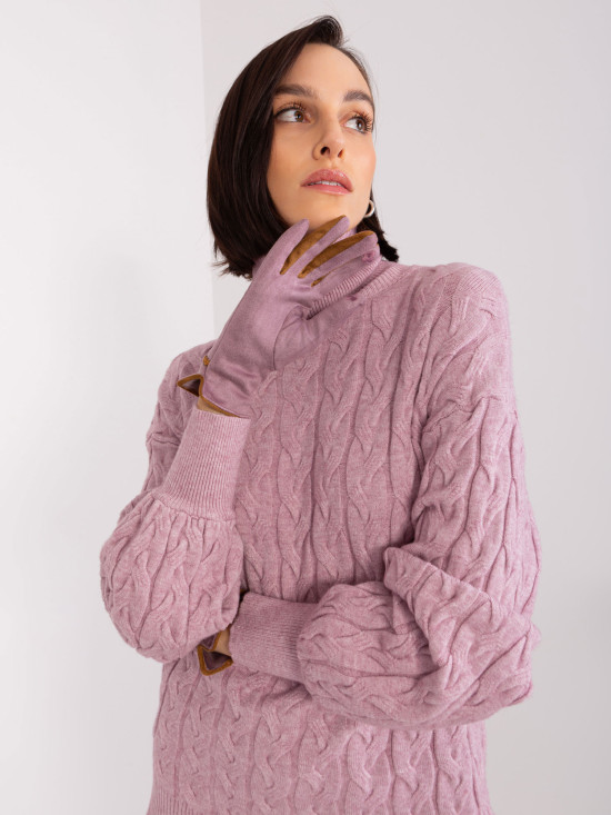 Dunkellila Touchscreen-Handschuhe