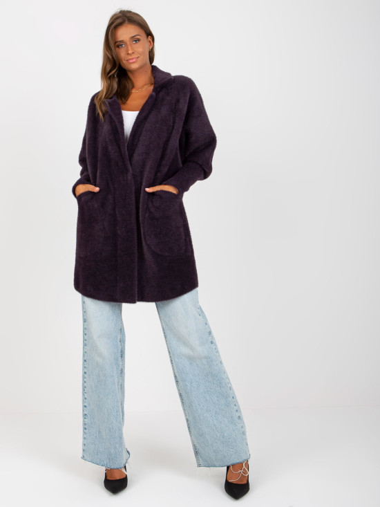 Übergangsmantel aus Alpaka und Wolle Violet