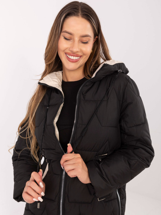 Stylische schwarze Übergangsjacke