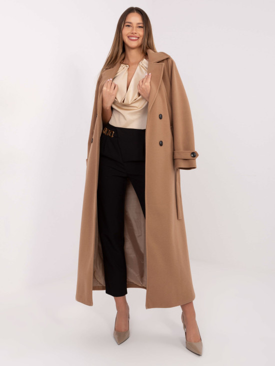 Elegante schwarze Zigarettenhose mit hohem Bund und Kette