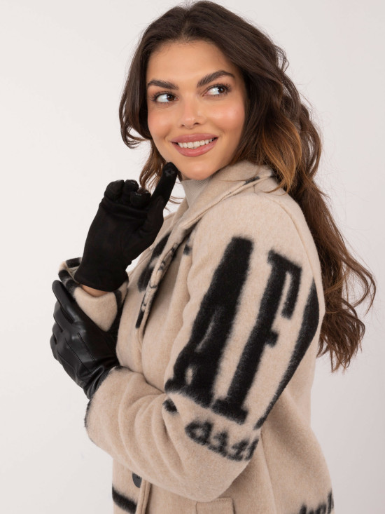 Damen schwarze gefütterte Handschuhe