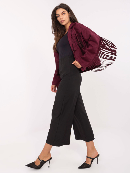 Elegante schwarze Hose mit hohem Bund