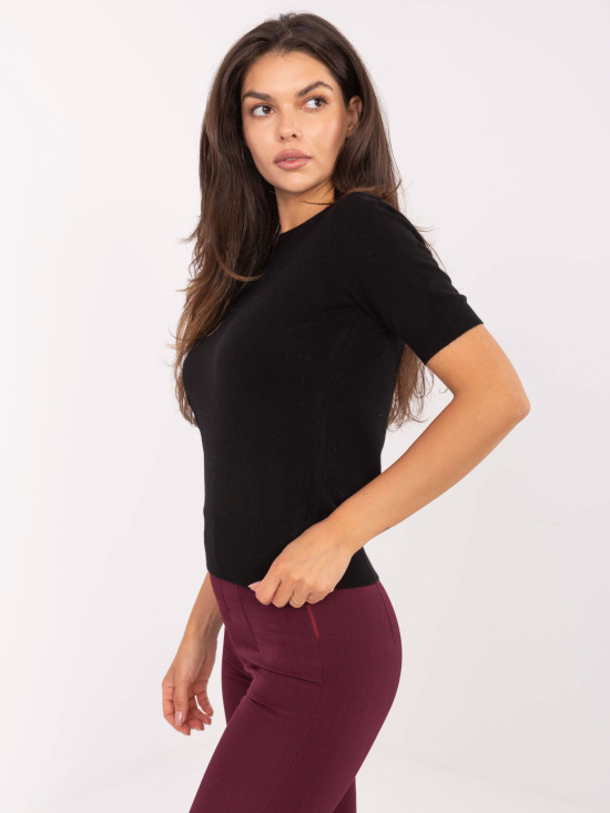 Eleganter schwarzer Pullover