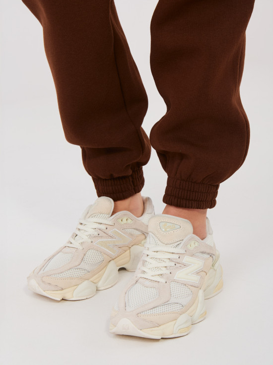 Damen-Sweatpants mit hohem Bund, braun