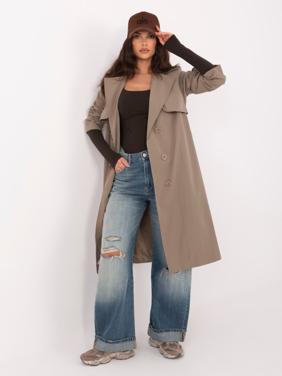 Eleganter Übergangstrenchcoat in Beige