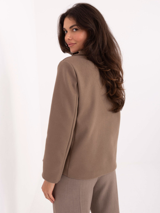 Kurzer eleganter Übergangsmantel in Beige