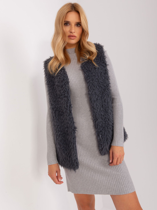 Damenweste in Graphit mit Futter