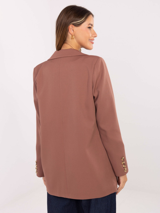 Elegantes beigefarbenes Sakko mit Futter und Taschen