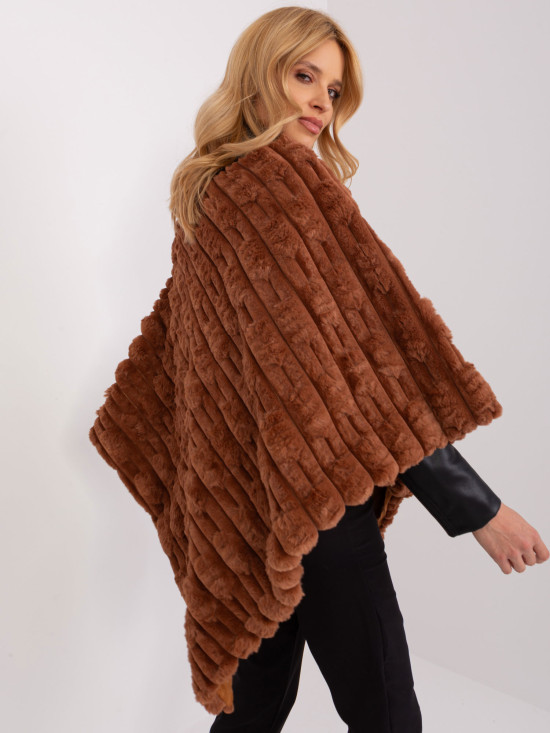 Stilvolles beiges Poncho mit Futter