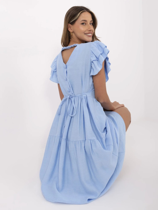 Ausgestellte Sommerkleid in hellblau