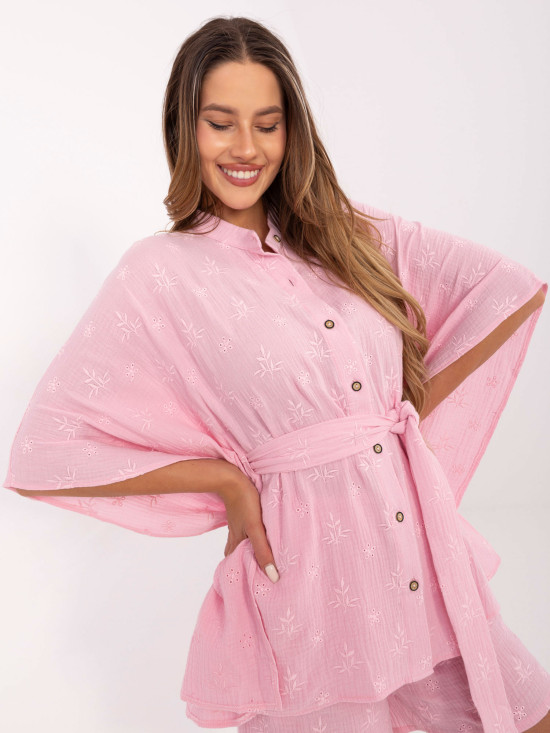 Stylisches Set in hellem Rosa