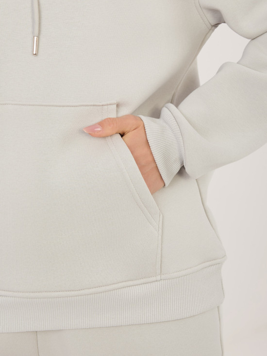 Damen-Set mit Kapuze in Hellgrau