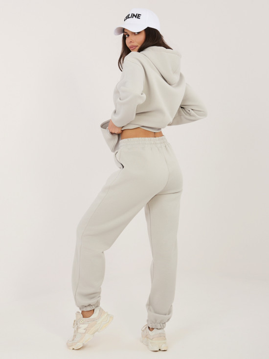 Damen-Set mit Kapuze in Hellgrau