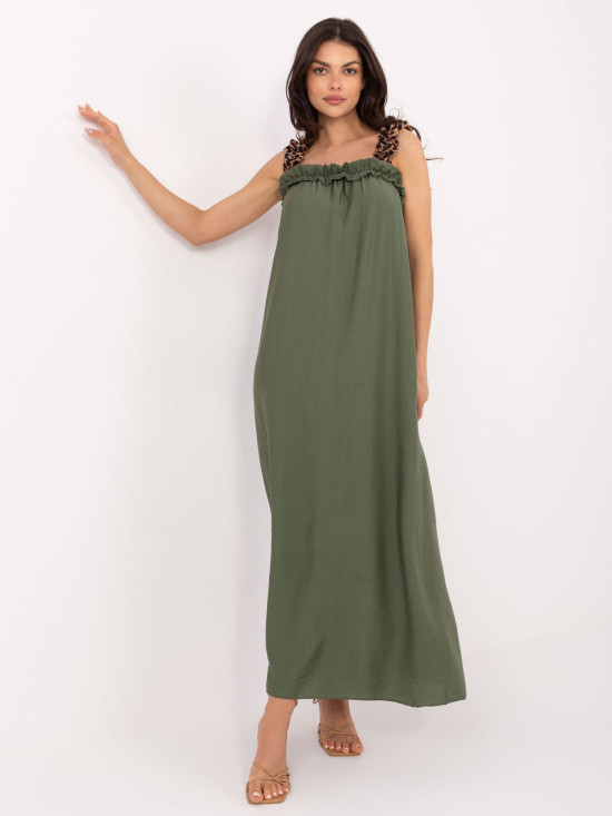 Maxikleid in Khaki